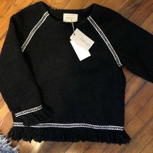 Boutique black woven sweater
